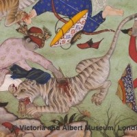 Pic. 13. The use of a jamdhar against a tiger. Victoria and Albert museum, London (c) 